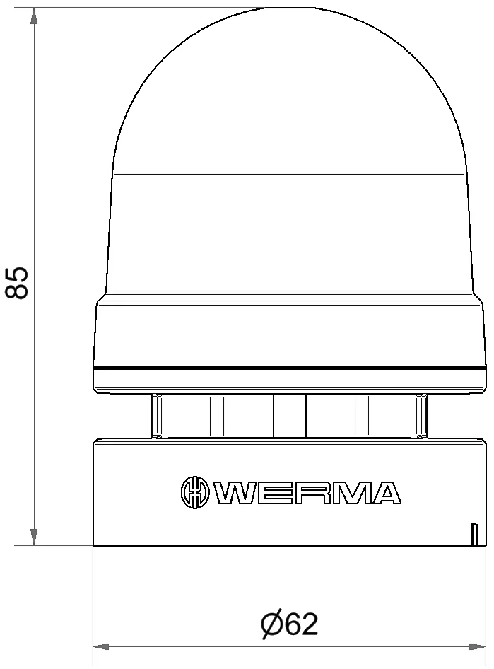 WERMA Mini TwinFLASH Combi 12VAC/DC GN