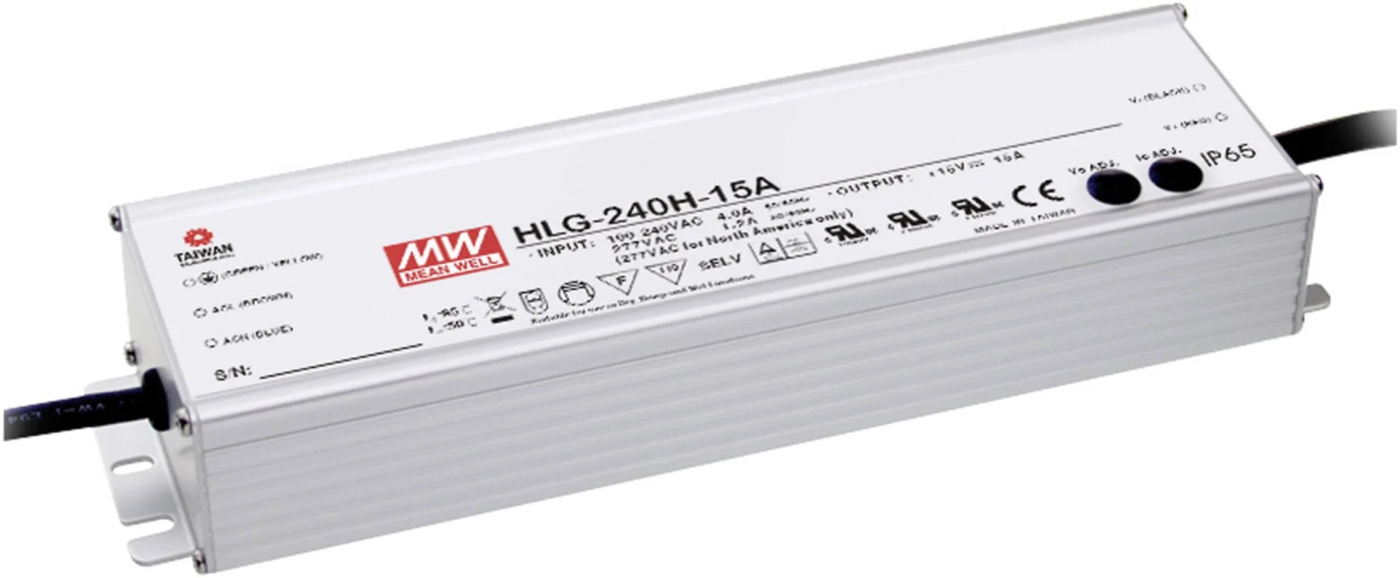 HLG-240H-24, LED-Netzteil, 240W, 24V, 10A, IP67