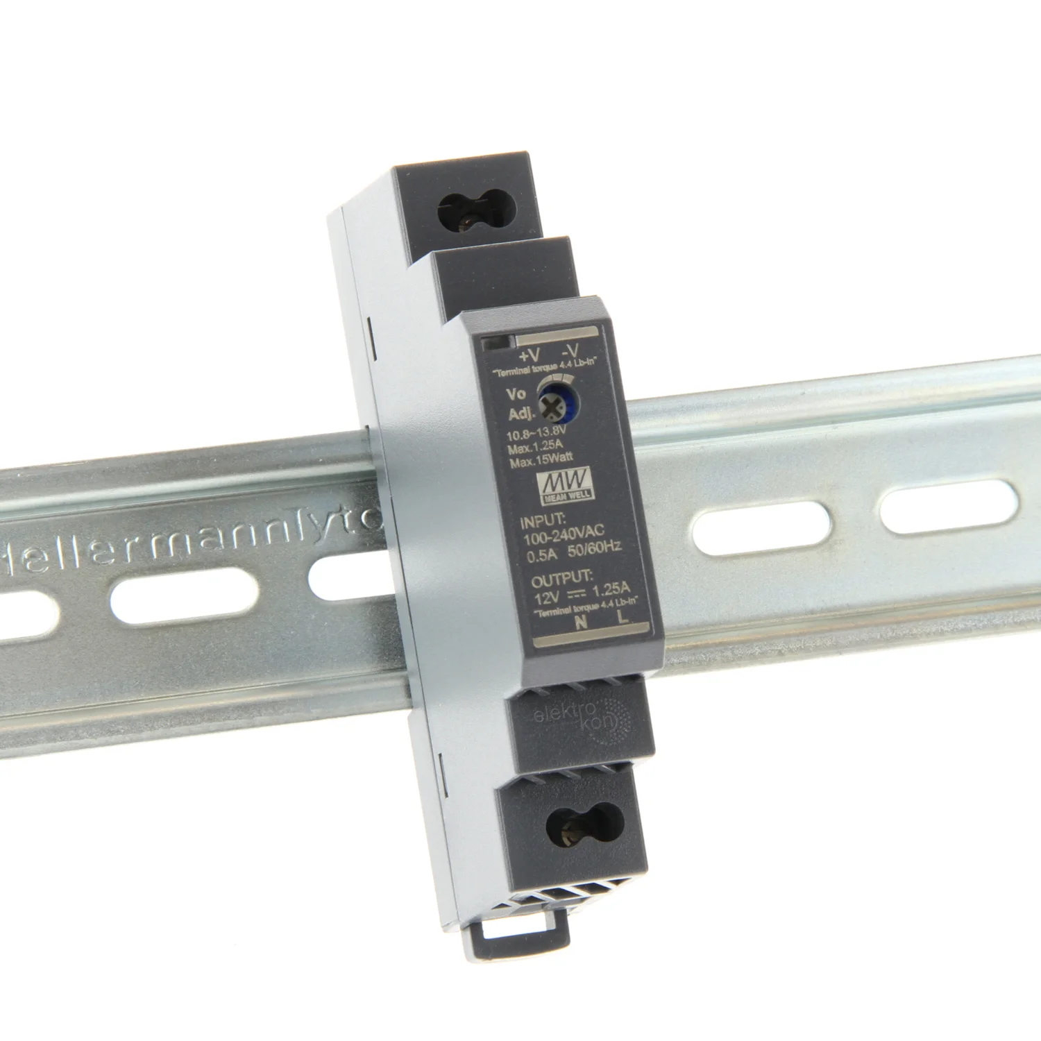 HDR-15-12, 12VDC, 1,25A MEAN WELL, DIN-Schiene, Schaltnetzteil