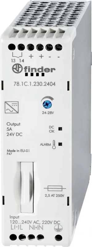 Finder 78.1C.1.230.2404 Schaltnetzteil  24 VDC, 5A, 120W