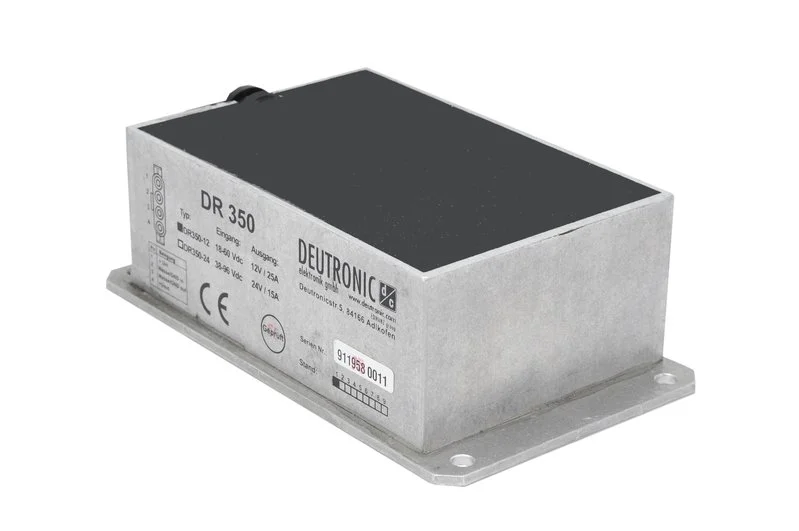 Deutronic DR350-24, DC-DC-Wandler für Stapler und Förderfahrzeuge, 48-80VDC/24VDC/15A