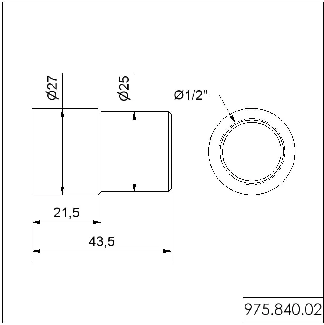 WERMA Adapter für Rohr D25mm 1/2 Zoll Gewinde