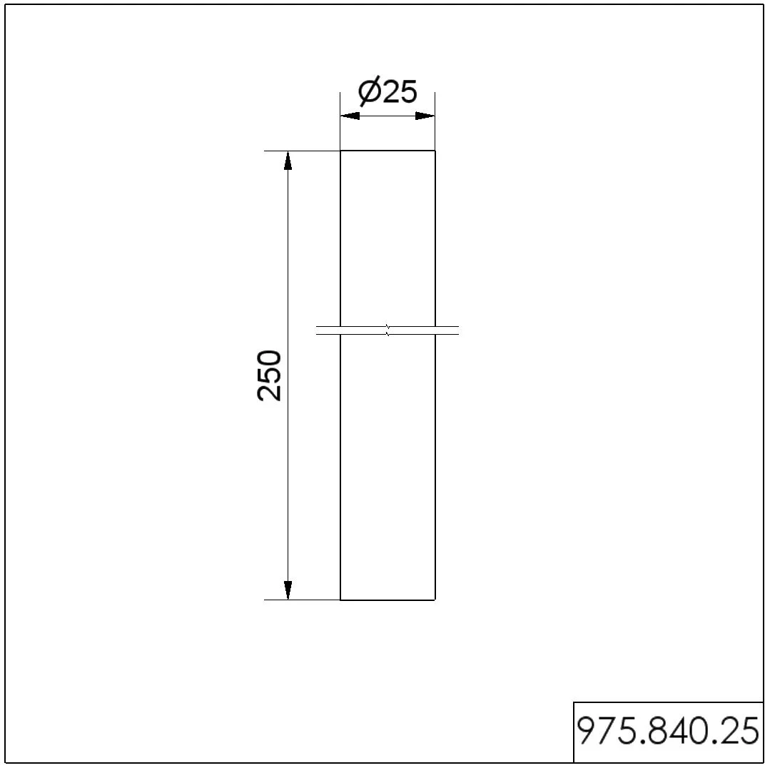 WERMA Rohr D25mm 250mm lang SR