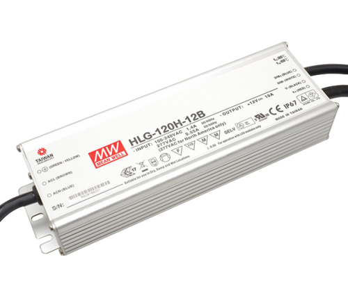 HLG-120H-24B, LED-Netzteil, 120W, 24V, 5A, IP67, Dimmbar