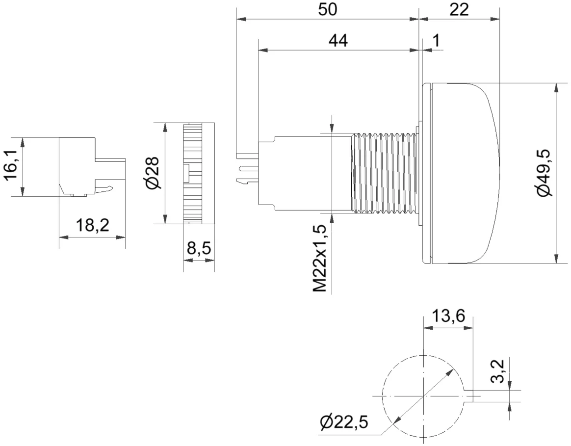 WERMA LED-Summer EM Dauerton 24VDC YE