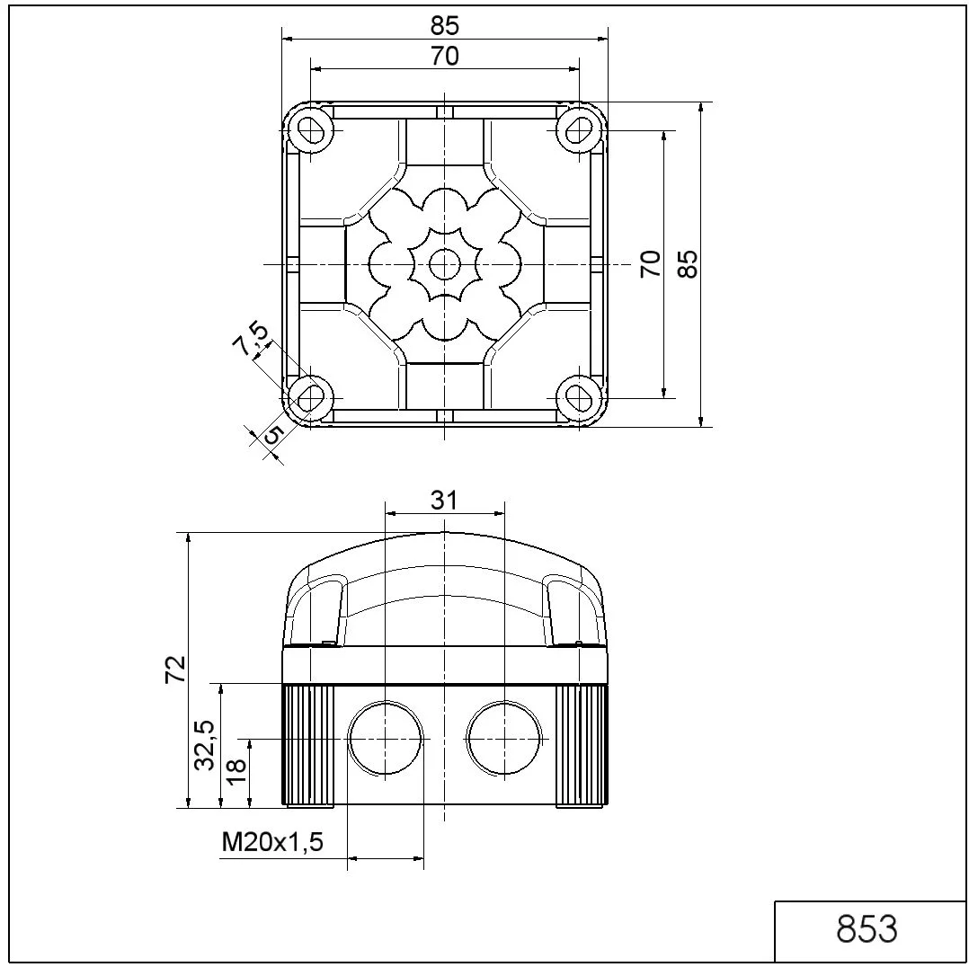 WERMA LED-Dauerleuchte BWM 12VDC BU