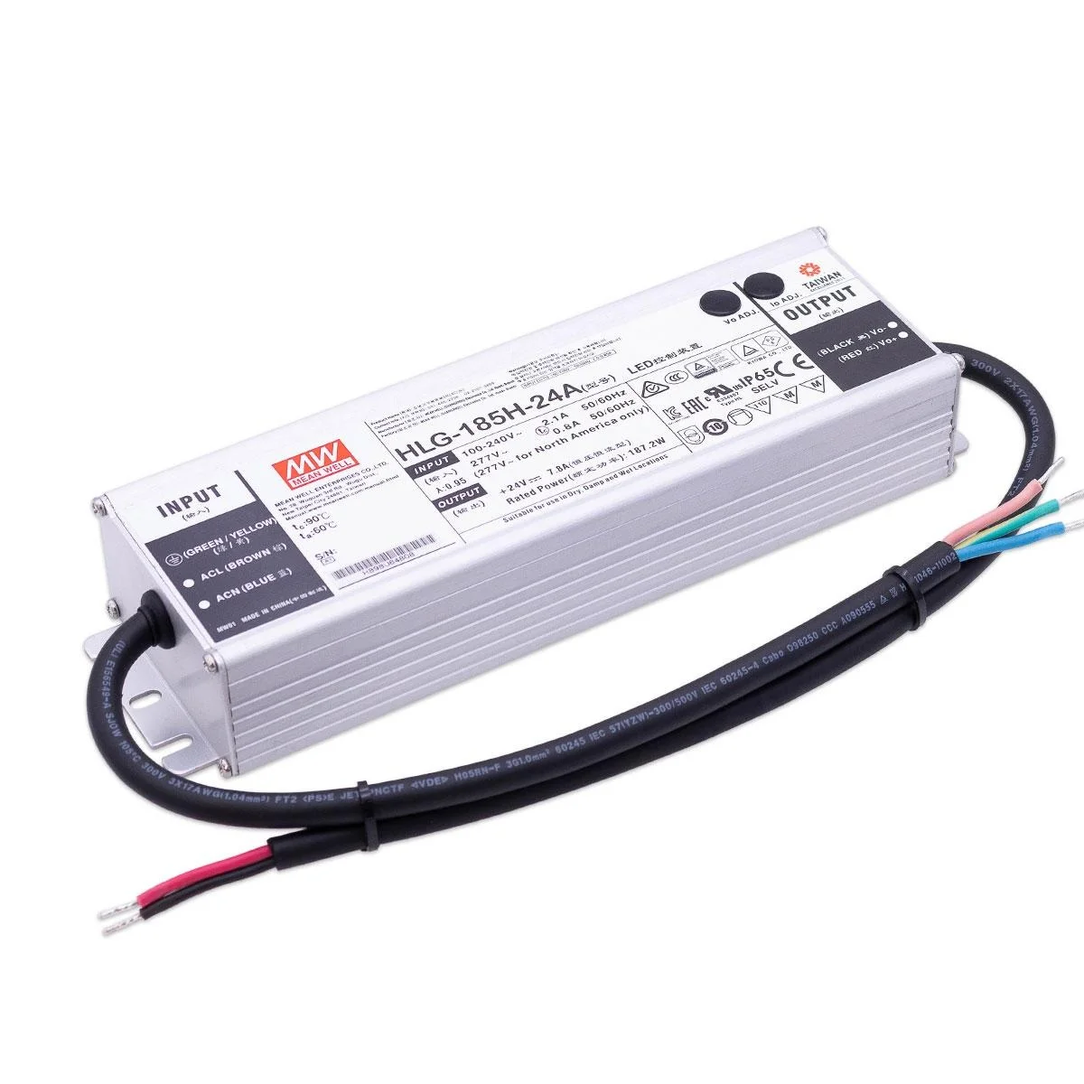 MEAN WELL HLG-185H-24A LED-Netzteil 187W 24V 7.8A IP65