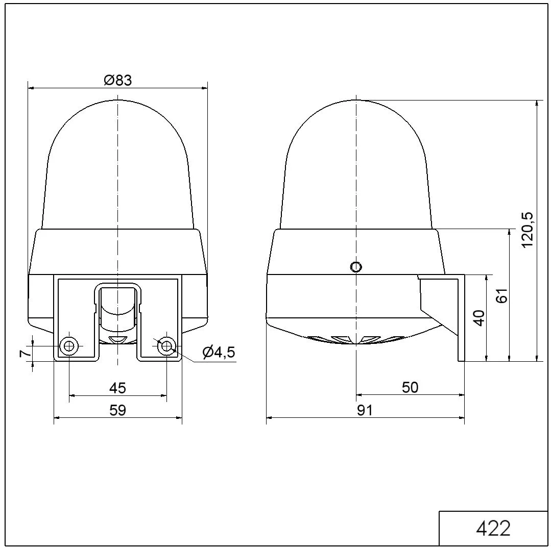 WERMA LED-Mehrtonsirene WM 8 Töne 24VAC/DC RD