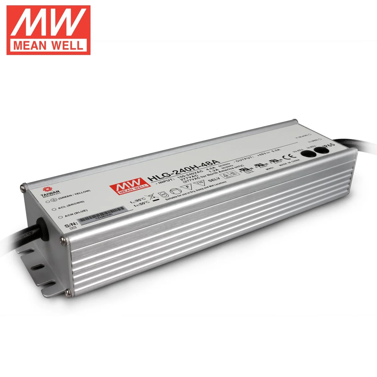 Mean Well, HLG-240H-48A LED-Netzteil, LED-Trafo Konstantspannung, Konstantstrom 240W 5A 48 V/DC