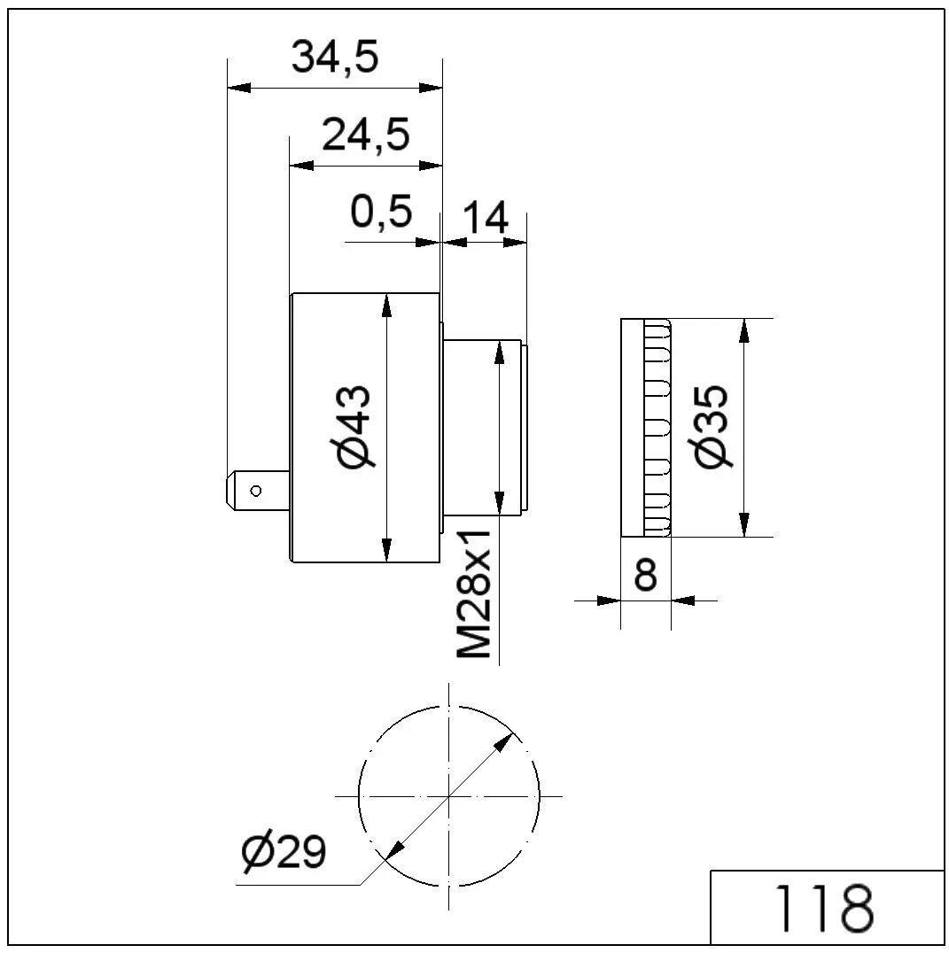 WERMA Elektr. Summer EM Dauerton 12VDC GY