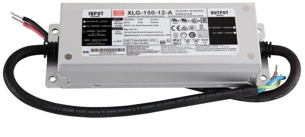 MEAN WELL XLG-150-12-A LED-Netzteil 150W 12V 12,5A IP67 – Konstantleistung, einstellbar