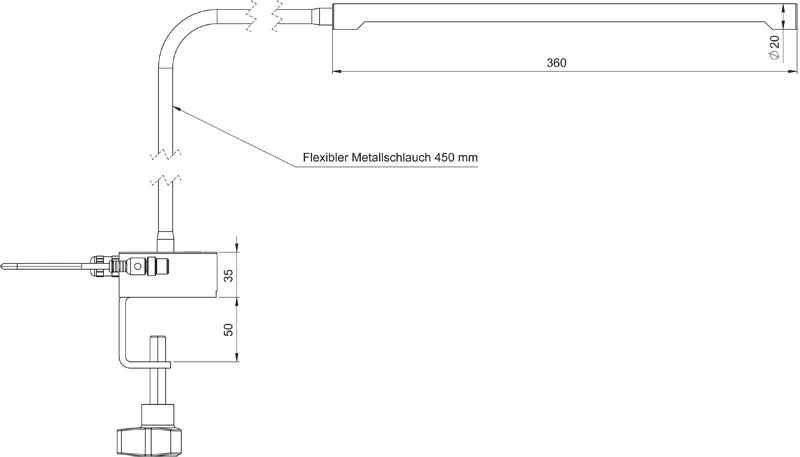 Schrempp AL-9-BK LED-Arbeitsplatzleuchte 24 V/DC 5.700 K IP54