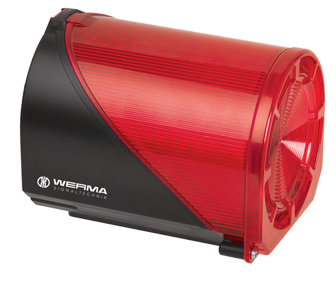 WERMA LED-Blitz-Sirene BWM 32 Töne 115VAC RD