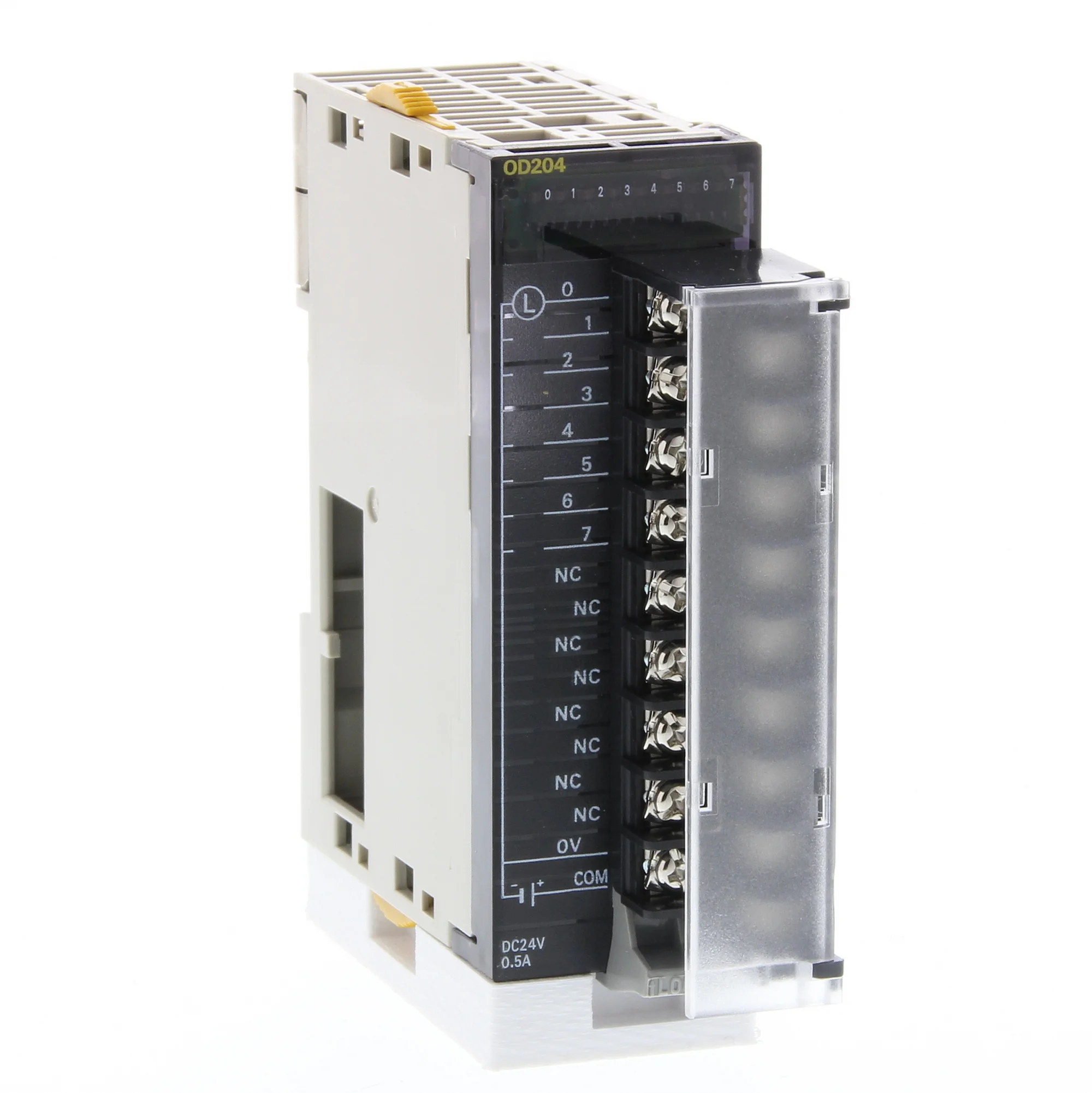 Ausgangsbaugruppe, 8 x Transistorausgänge, NPN, 0,5 A, 12 bis 24 VDC, Schraubklemmen