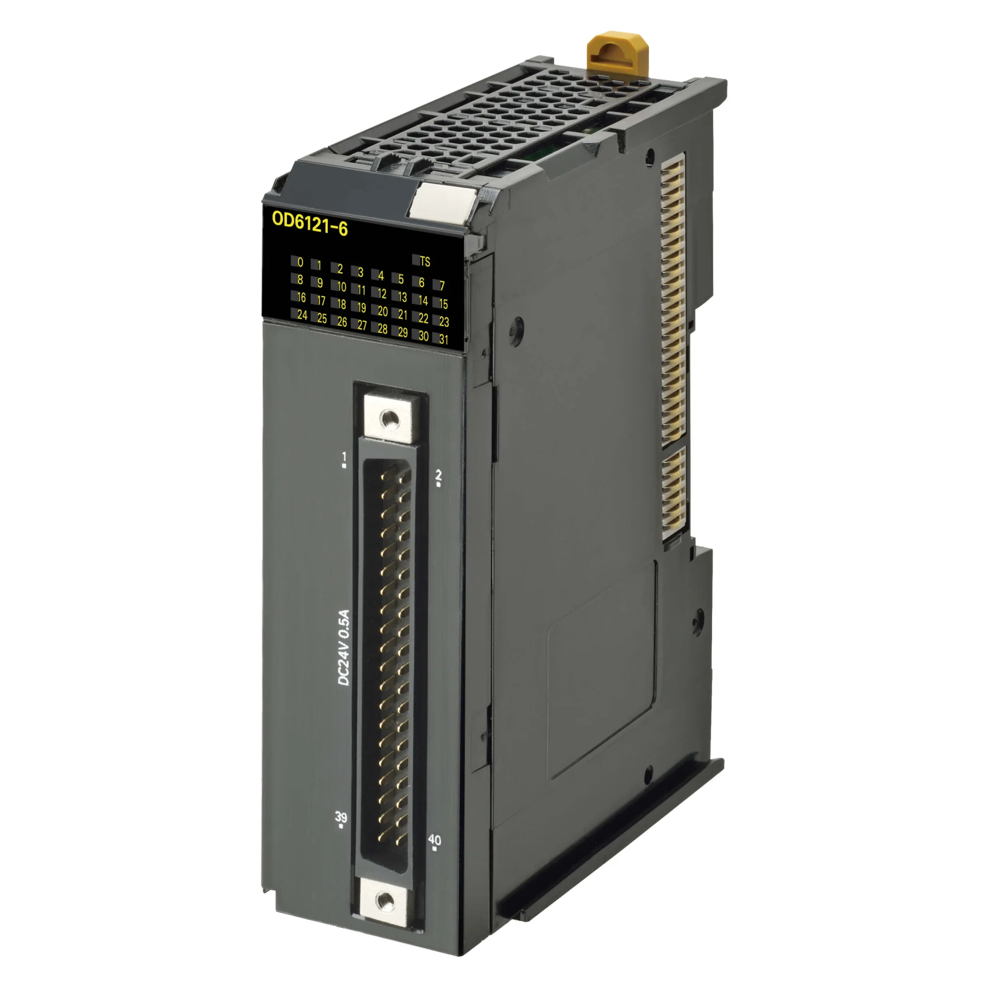 32 digitale Ausgänge, Standardgeschwindigkeit, NPN 24 VDC, 0,5 A/Punkt, 4 A/NX-Einheit, FCN40-Steckv