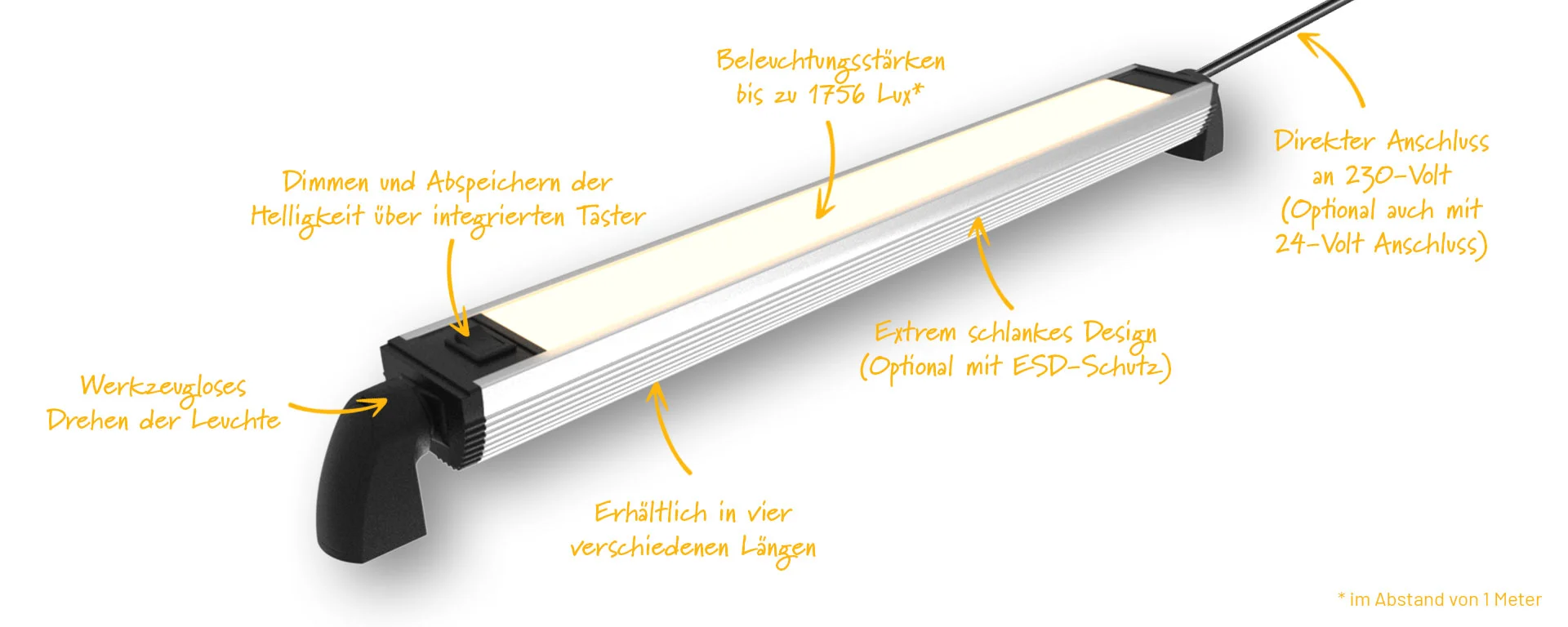 PS WorkLED SE - fixed 5040 ESD, LED-Arbeitsplatzleuchte 1029.000.114 PS Indusrty