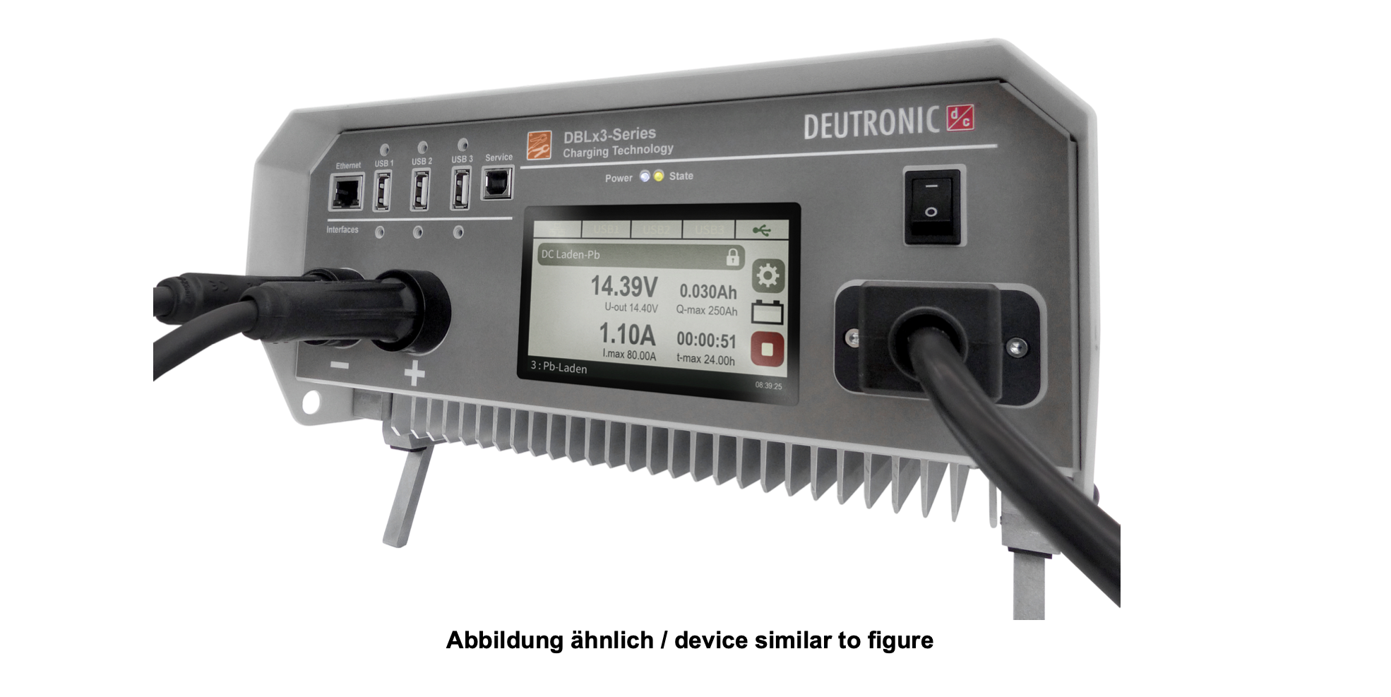 Deutronic DBL1303-14, Batterieladegerät für Autobatterie, Ladecomputer inkl. Kabelsatz, 107243-2-000