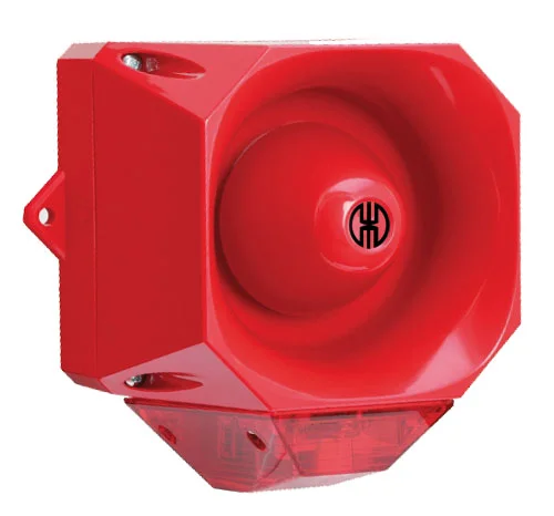 WERMA Blitz-Sirene WM 32 Töne 230VAC RD/RD
