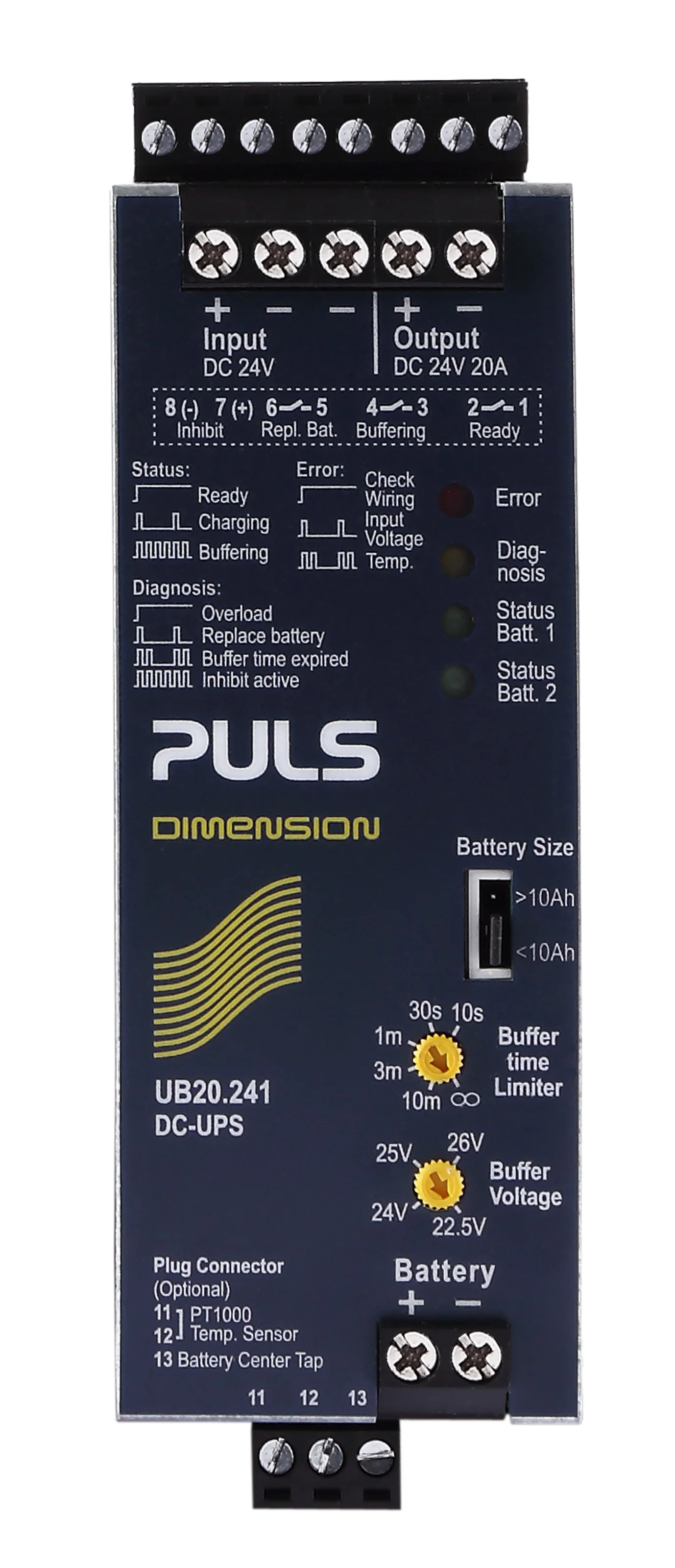 UB20.241 PULS Hutschienen-Netzteil,  USV-Schaltmodul, 24VDC, 20A