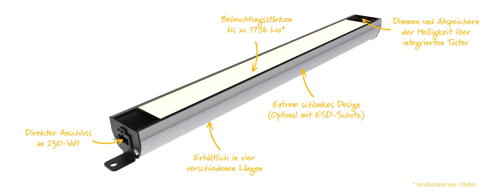 PS WorkLED SE fixed 1040 ESD, LED-Arbeitsplatzleuchte, 1029.000.111 PS Industry