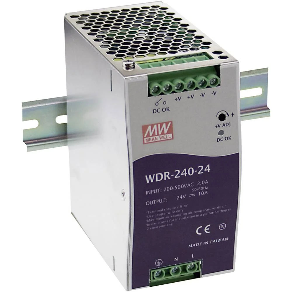 Mean Well WDR-240-24 Hutschienen-Netzteil (DIN-Rail) 24 V/DC 10A 240W