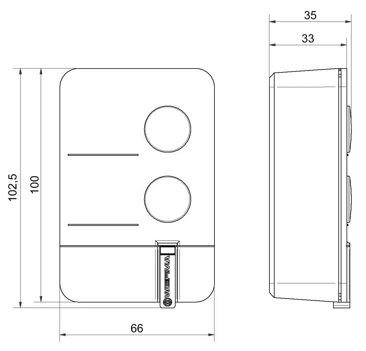 WERMA AndonWirelessBOX 2-Tasten 868 MHz