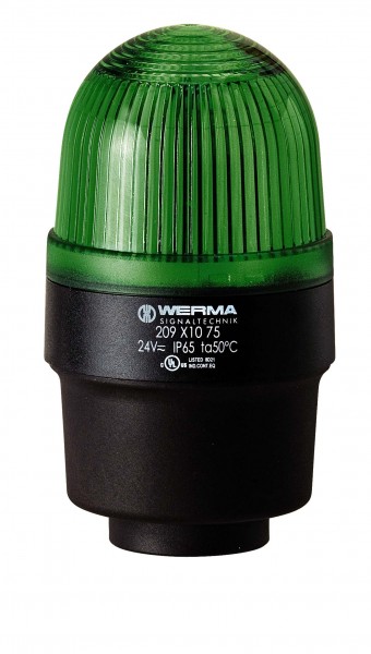 WERMA LED-Dauerleuchte RM 24VAC/DC GN