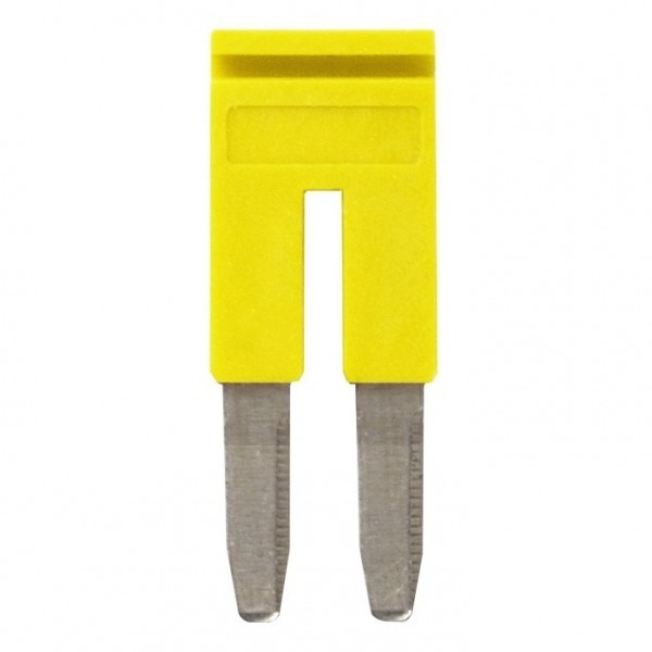 Reihenklemmen-Zubehör, Steckbrücke für 2.5mm², Schraubanschluss, 2-polig, gelb
