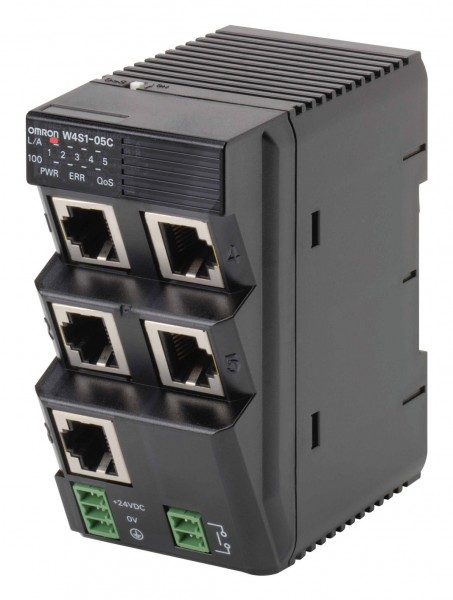 Ethernet Switch 5 Ports, Fehlererkennung, DIN-Schienenmontage, 24VDC