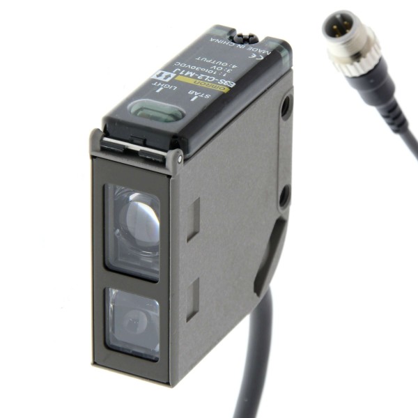 Optischer Sensor, gerichtet, 50 bis 500 mm, DC, 3-adrig, NPN/PNP, M12 Stecker