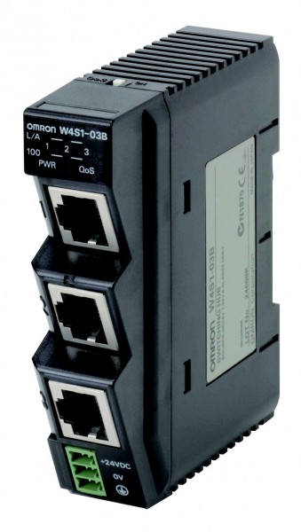 Ethernet Switch 3 Ports, DIN-Schienenmontage, 24VDC
