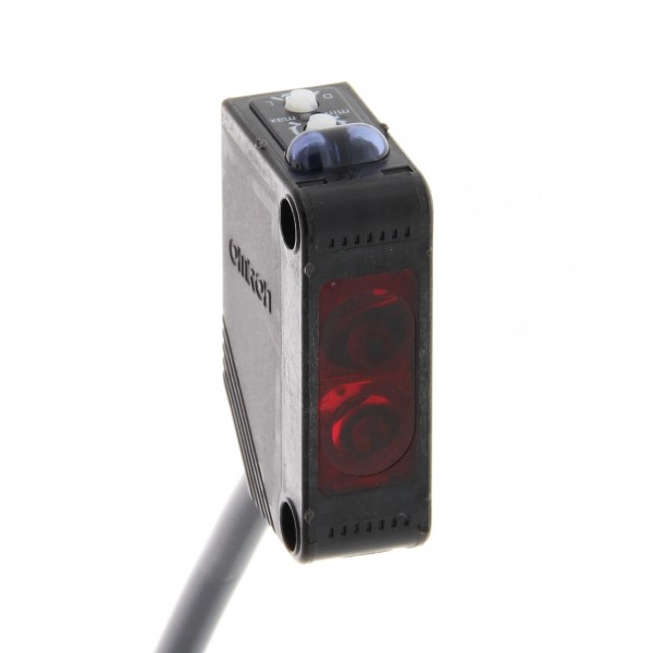 Optischer Sensor, Reflexionslichttaster, 90±30 mm, DC, 3-adrig, NPN, 2 m Kabel