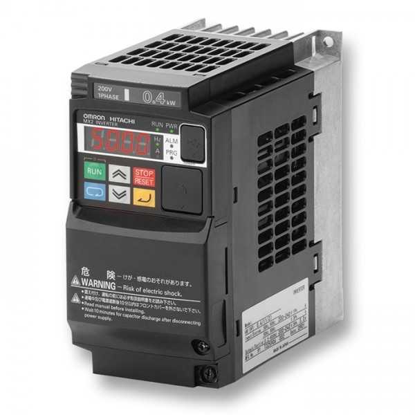 Frequenzumrichter MX2-Serie, 0,75 kW, 5,0 A, 200 VAC, 1-phasig, max. Ausgangsfreq. 580 Hz