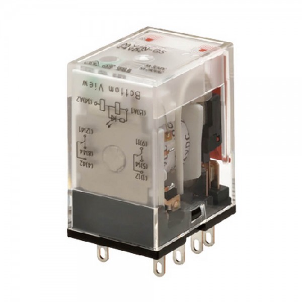 Relais, Plug-in, 8-polig, DPDT, 7 A, mechanische und LED-Anzeige, 220/240 VAC