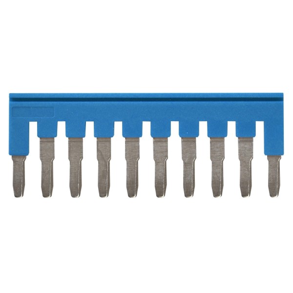 Reihenklemmen-Zubehör, Steckbrücke für 4mm², Push-In Plus, 10-polig, blau