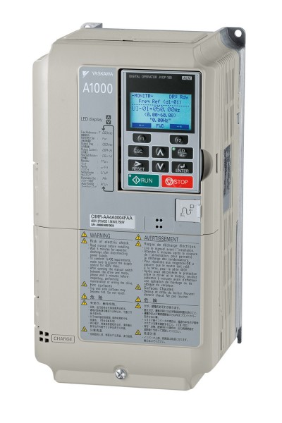 Frequenzumrichter A1000: 3~ 400 V, 75 kW, 150 A, ND: 90 kW 165 A, max. Ausgangsfrequenz. 400 Hz