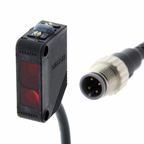 Optischer Sensor, BGS-Taster, 20-200 mm, DC, 3-adrig, PNP, 0,3 m Kabel mit M12 Stecker