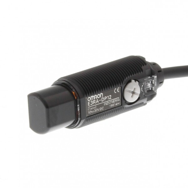Fotoelektrischer Sensor, M18, radial, Kunststoffgehäuse, rote LED, diffus, 300 mm, PNP, L-EIN/D-EIN-