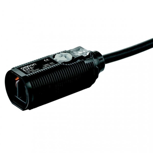 Fotoelektrischer Sensor, M18, axial, Kunststoffgehäuse, IR-LED, diffus-reflektierend, 100 mm, NPN, L