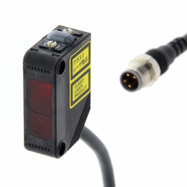 Optischer Sensor, BGS Laser, 20-300 mm, DC, 3-adrig, PNP, 0,3 m Kabel mit M8 Stecker