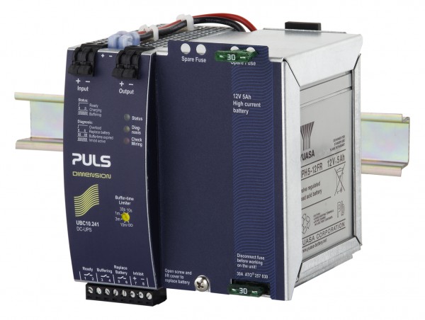 UBC10.241 PULS Hutschienen-Netzteil, USV-Schaltmodul, 24VDC, 10A, inkl. Batterie